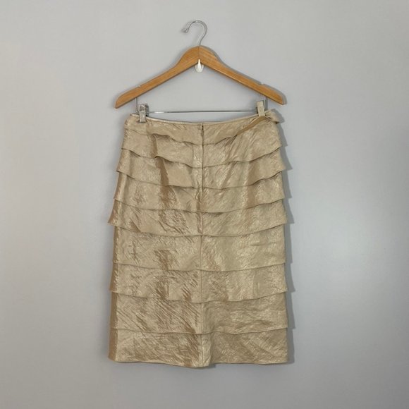 Adrianna Papell Evening Essentials Scalloped Tiered Skirt - Picture 3 of 4